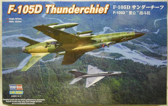 Hobby Boss 1/48 Republic F-105D Thunderchief, 80332 plastic model kit